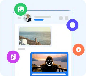 Chat app multi media sharing feature