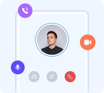 Chat app audio and video call feature integration