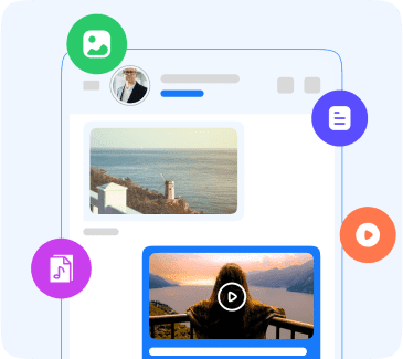 Chat app multi media sharing feature